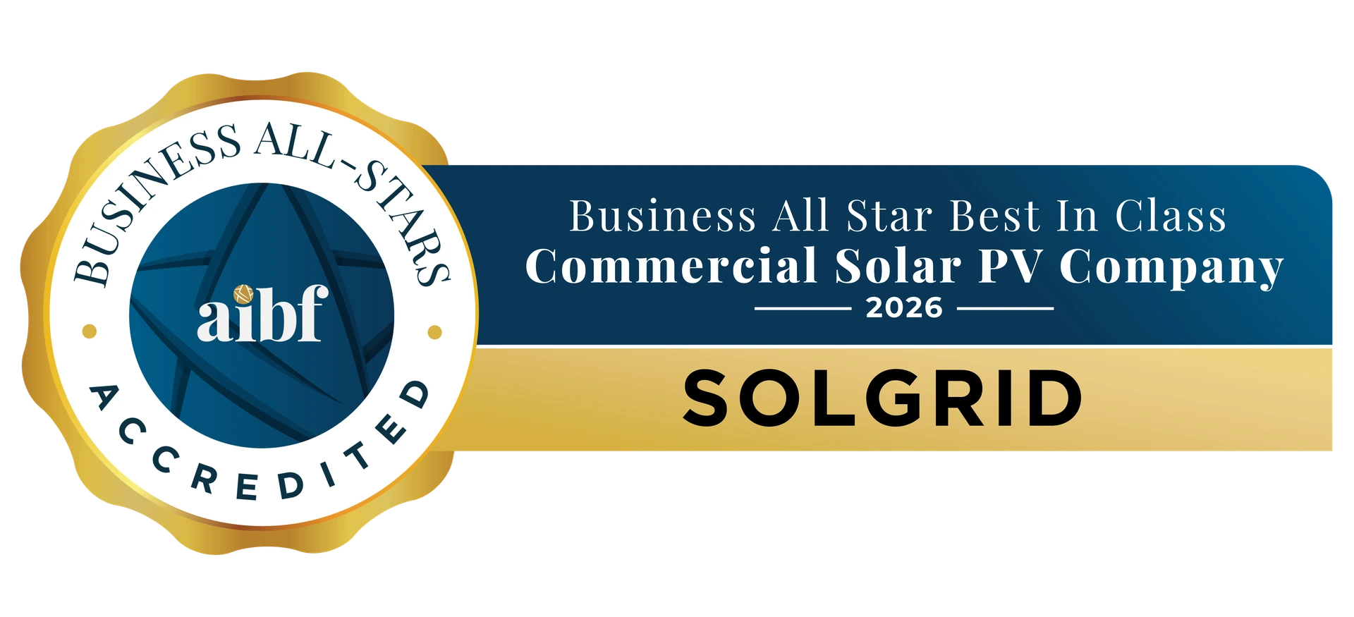 AIBF Business All-Star Best In Class Commercial Solar PV Company 2026 logo
